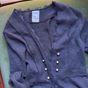 Vocal Open Front Cardigan Duster Sweater Lace, Sz XL, GUC